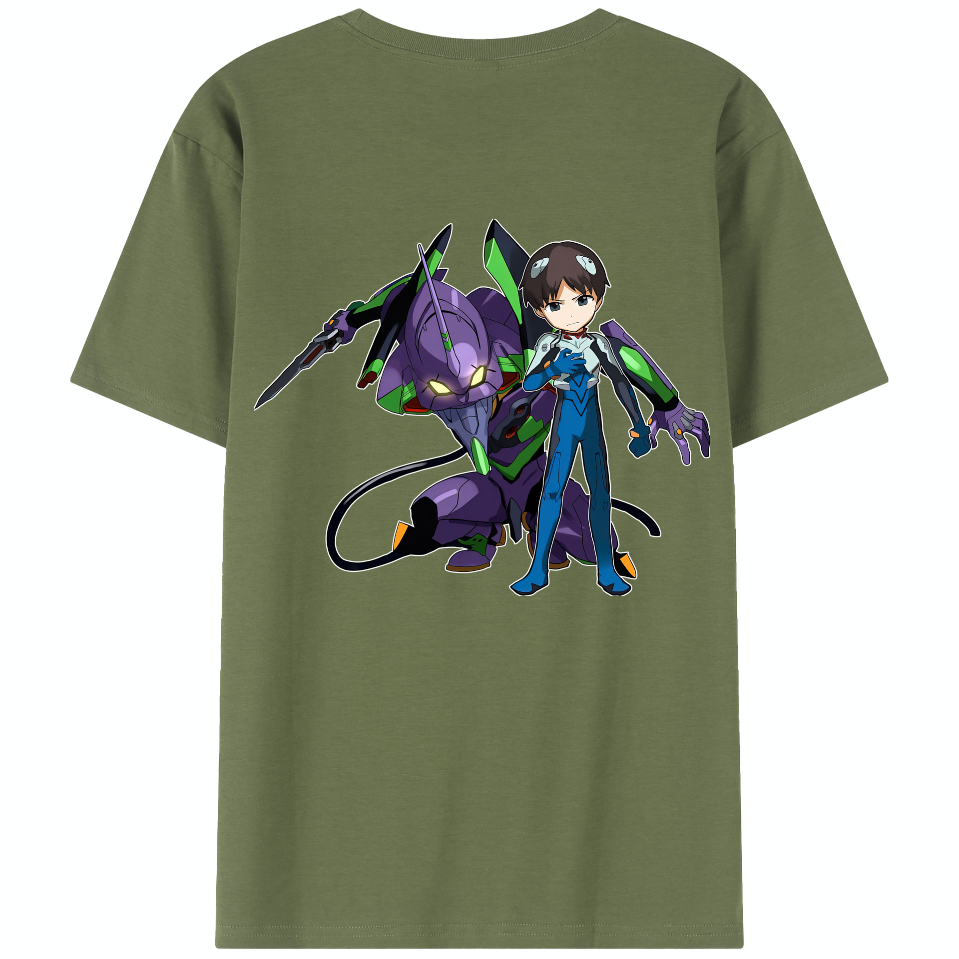 （画像用） EVA 新世紀エヴァンゲリオン 綿100％半袖Tシャツ（背面プリント）